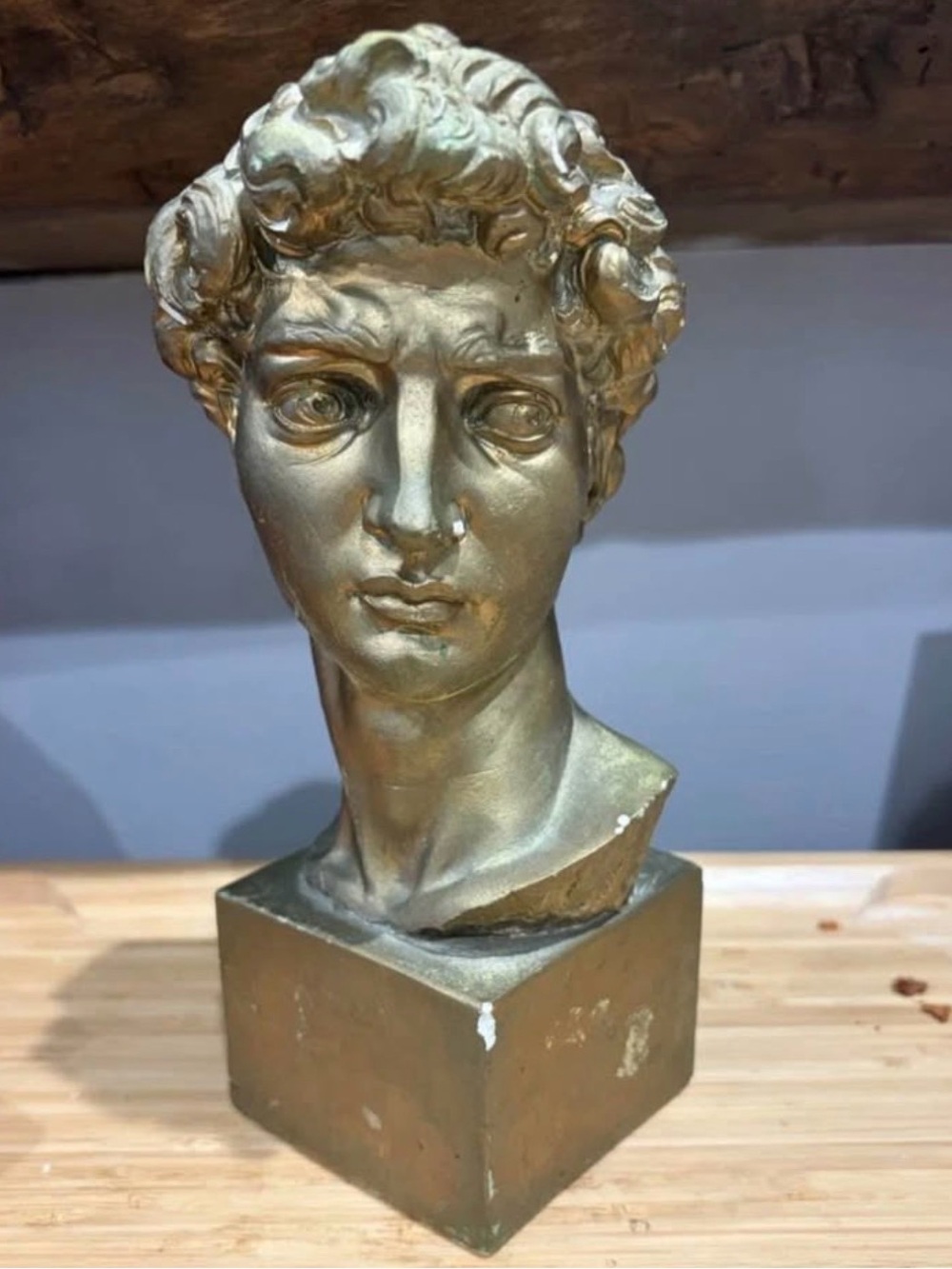 Classic Gold Bust Sculpture - Elegant Home Art Accent